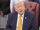 Trump, ayer, en el despacho Oval.