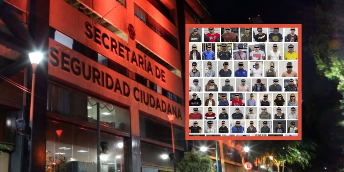 Operativos coordinados permitieron la captura de 64 personas por diversos delitos en la CDMX.