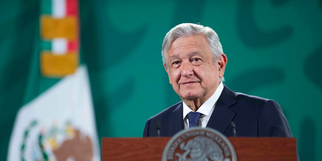 AMLO, Presidente de México, encabeza este lunes 31 de mayo, desde Palacio Nacional, la mañanera.