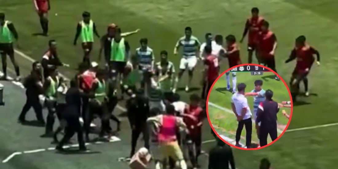 La final de la Sub-19 fue detenida por una trifulca entre los dos equipos.