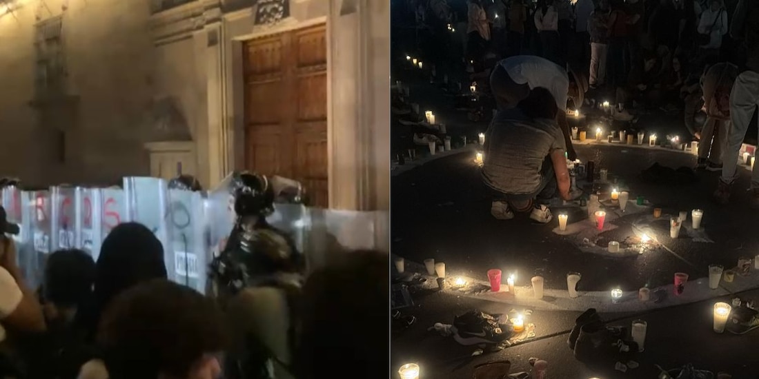 Colectivos realizan vigilia en el Zócalo de la Ciudad de México. Exigen respuestas ante hallazgos en el Rancho Izaguirre.