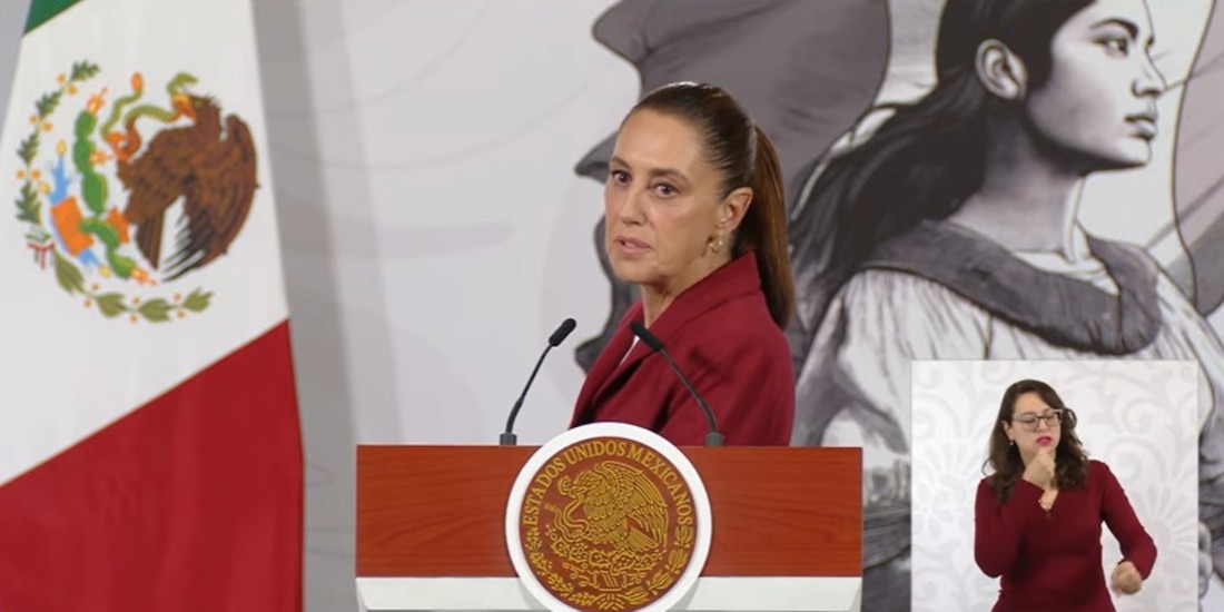 La Presidenta de México este martes en Palacio Nacional.