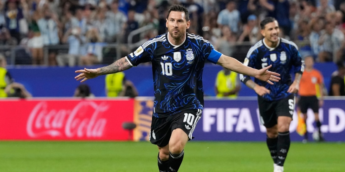 Leo Messi anota su sexto gol en el Mundial 2026.