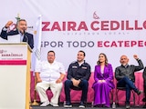 Horacio Duarte dando un discurso.