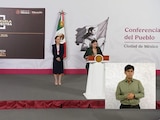 Conferencia de prensa en Palacio Nacional.