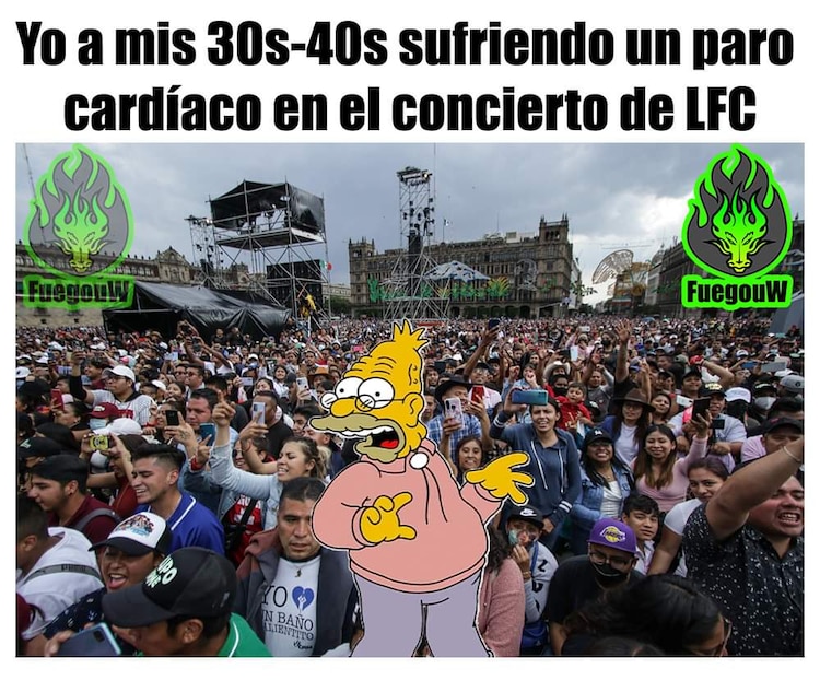 Memes sobre Los Fabulosos Cadillacs en el Zócalo de la CDMX.