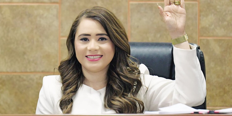 La legisladora que fue retenida, en imagen de archivo