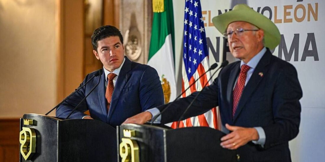 Samuel García y Ken Salazar reafirman trabajo conjunto entre Nuevo León y EU.