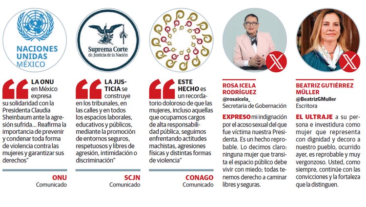 Condenan agresión a la Presidenta; llaman a no normalizar esta acción