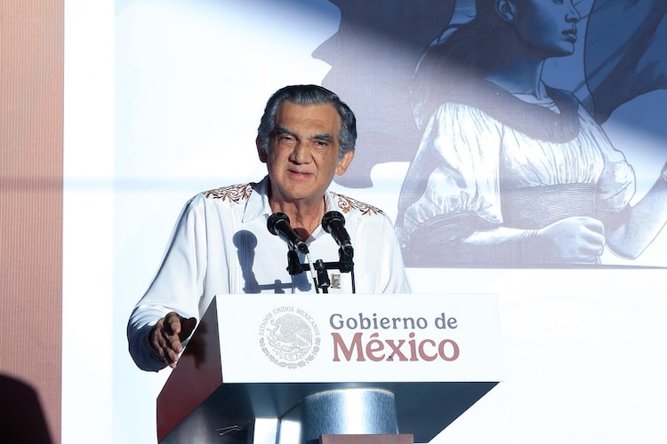 El gobernador de Tamaulipas, Américo Villarreal Anaya, durante la inauguración de Hospital General del ISSSTE en Tampico.