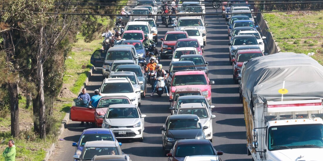 Bloqueos viales en el Estado de México y la Ciudad de México.