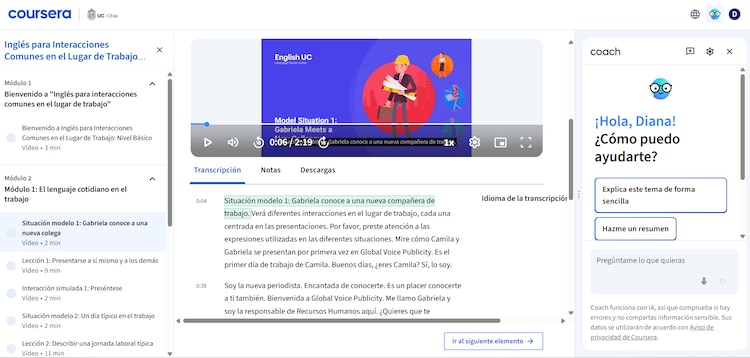 Coursera, plataforma de aprendizaje