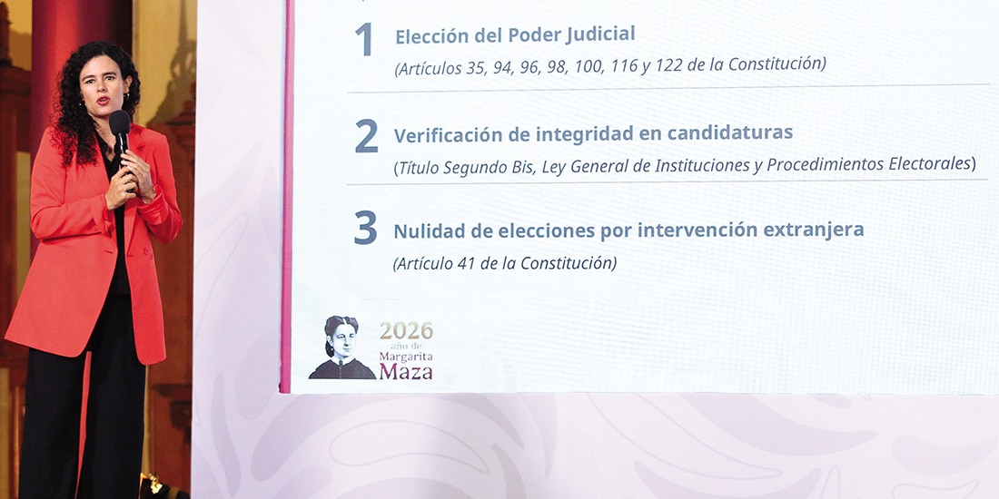 LUISA MARÍA Alcalde, consejera jurídica de la Presidencia, ayer, en conferencia.