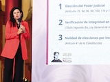 LUISA MARÍA Alcalde, consejera jurídica de la Presidencia, ayer, en conferencia.