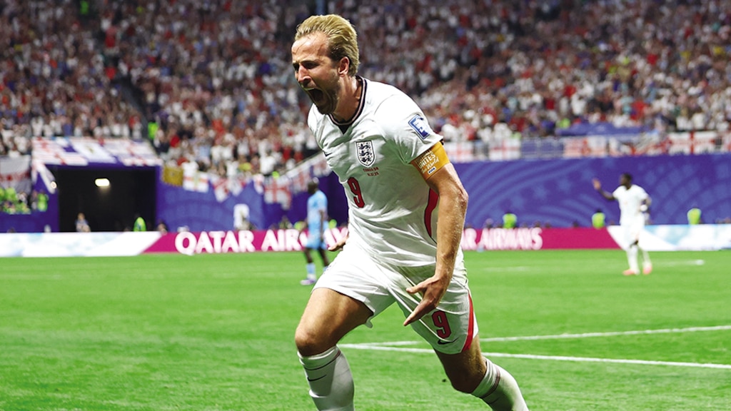 HARRY Kane, ayer, al celebrar una de sus dianas