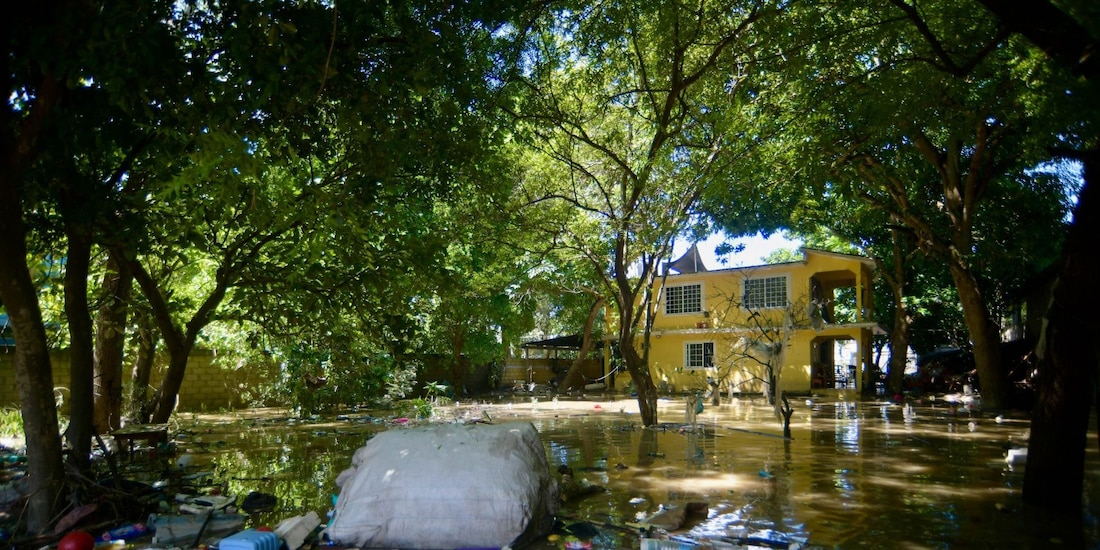 Devastación por lluvias en Veracruz.