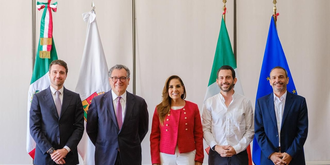 Autoridades estatales y diplomáticos italianos analizan el fortalecimiento de rutas aéreas hacia el Caribe Mexicano.