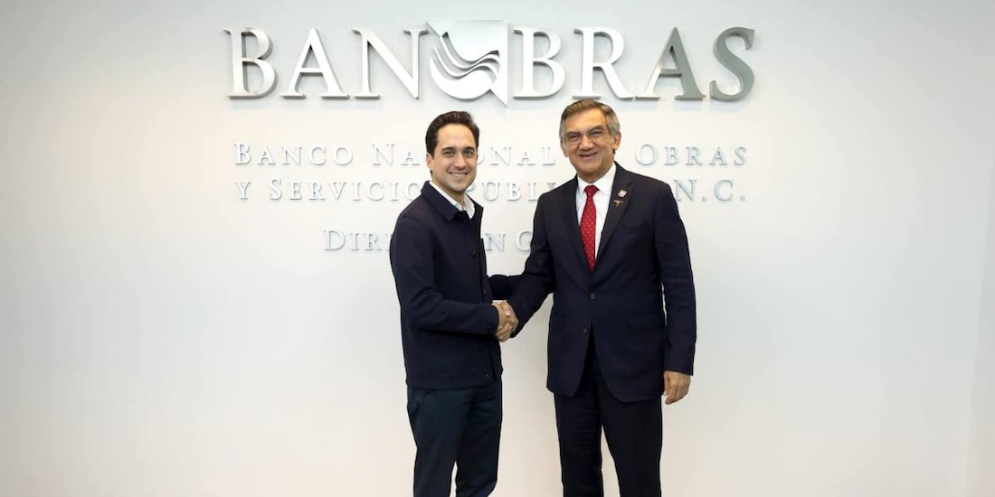 El gobernador de Tamaulipas, Américo Villarreal, se reunió con el director general de Banobras, Jorge Mendoza.