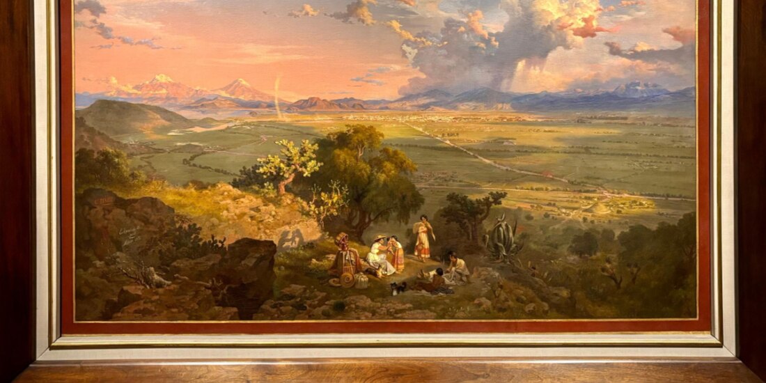 El Valle de México desde el cerro del Tenayo, Eugenio Landesio, 1870.