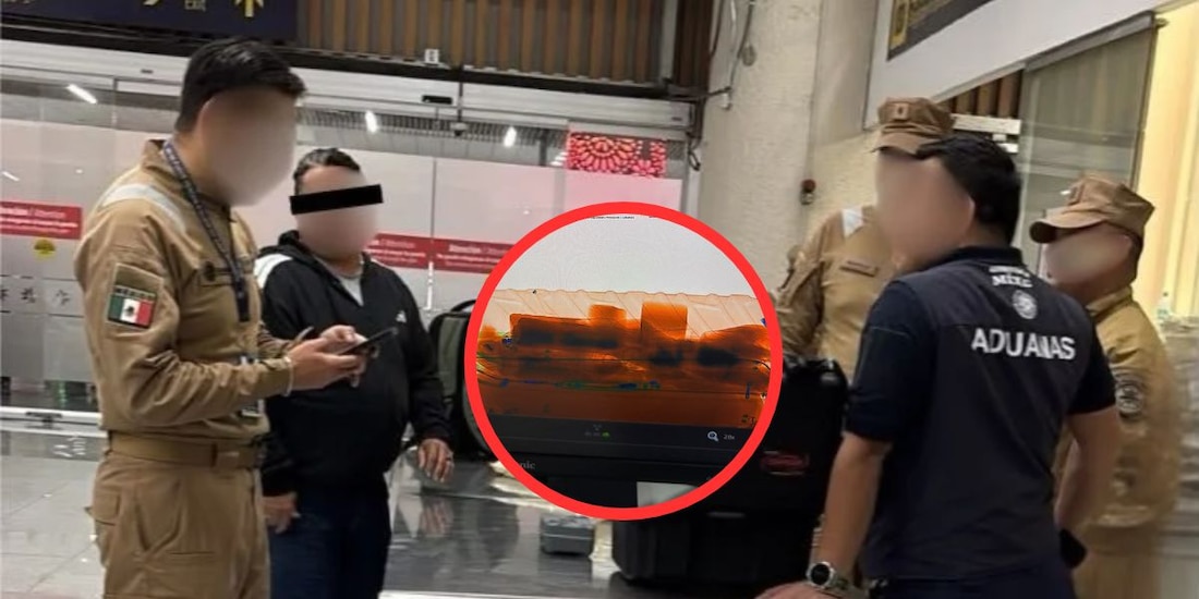Detienen en el AICM a pasajero con cuatro bolsas de polvo sospechoso