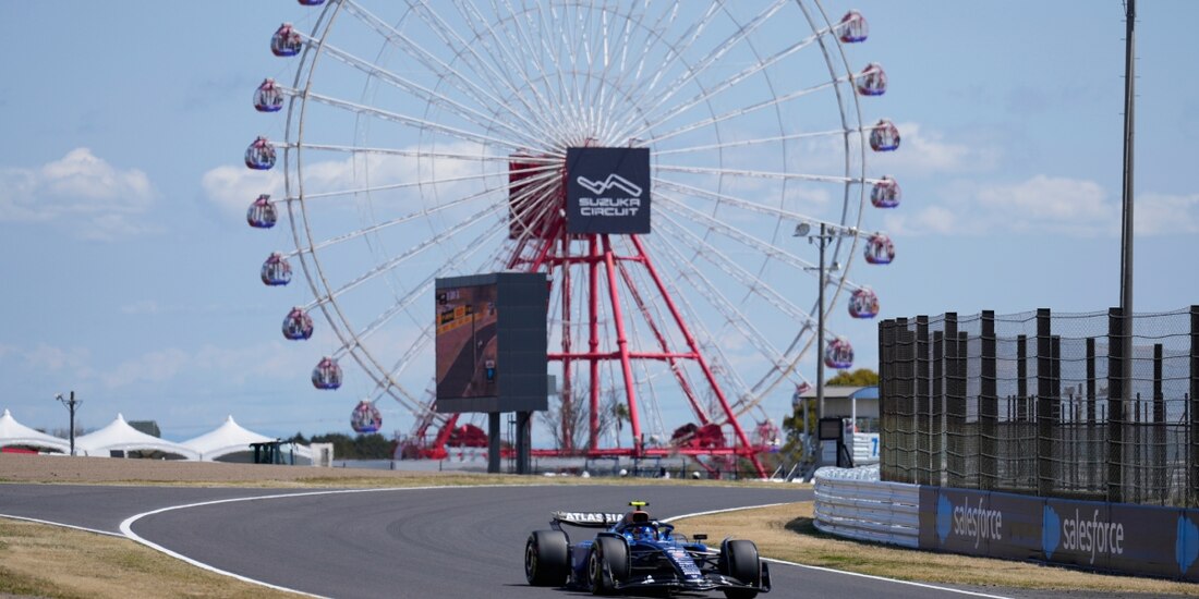 El Williams de Carlos Sainz durante la Práctica 1 del Gran Premio de Japón de F1.