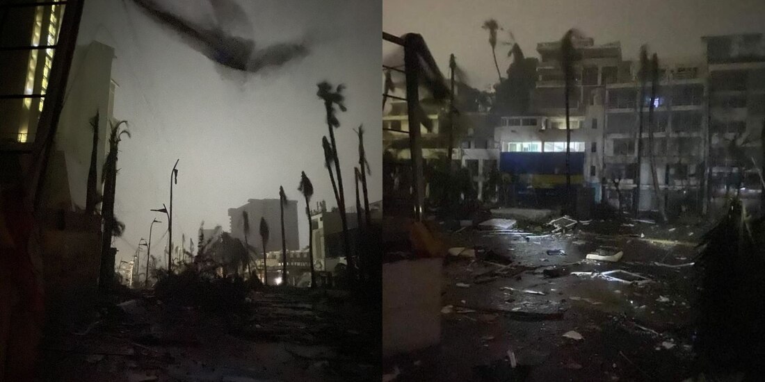 El puerto de Acapulco se quedó sin luz por el paso del huracán Otis