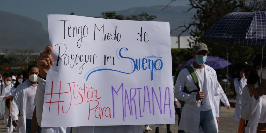 Exigen justicia por feminicidio de la estudiante Mariana de medciana, en Chiapas.
