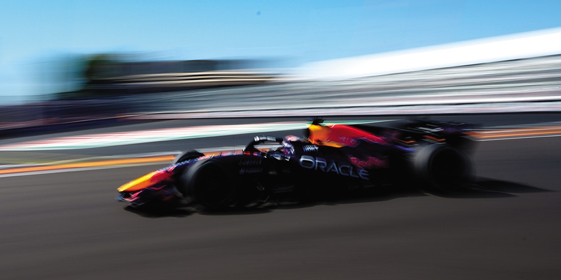 Uno de los monoplazas de Red Bull en al Gran Premio de España.