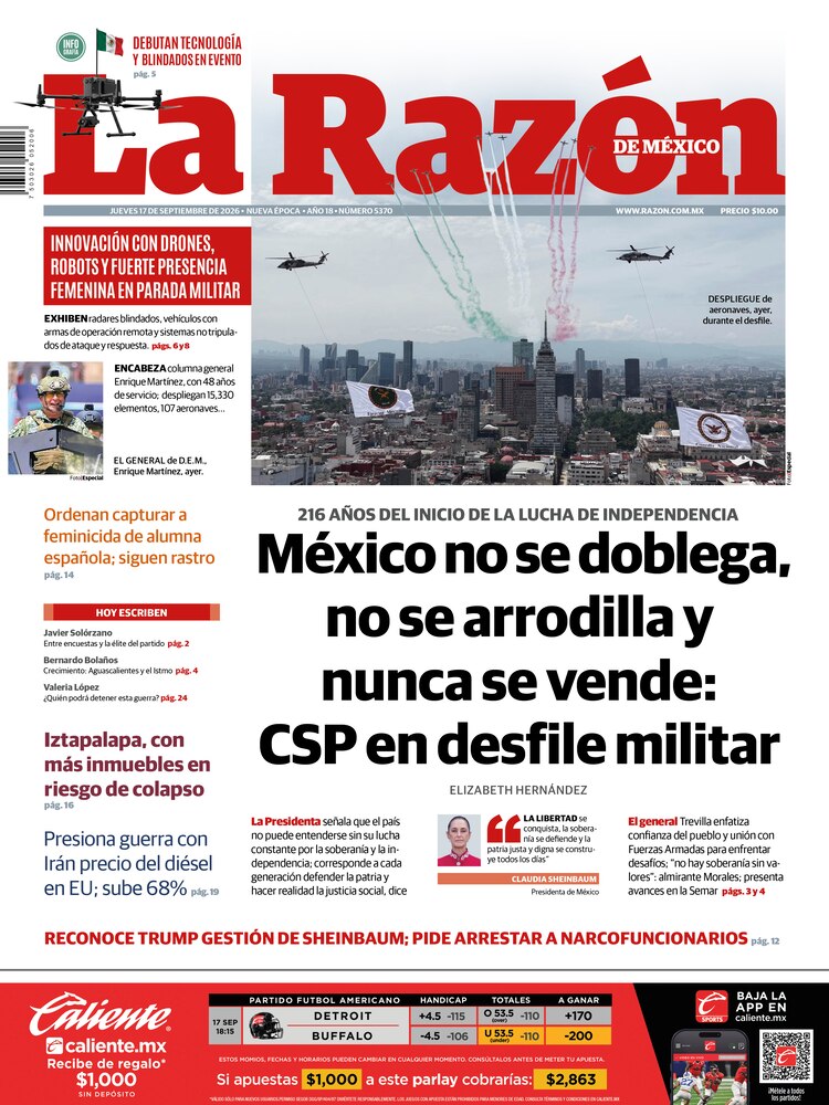 La Razón 17 Septiembre 2026