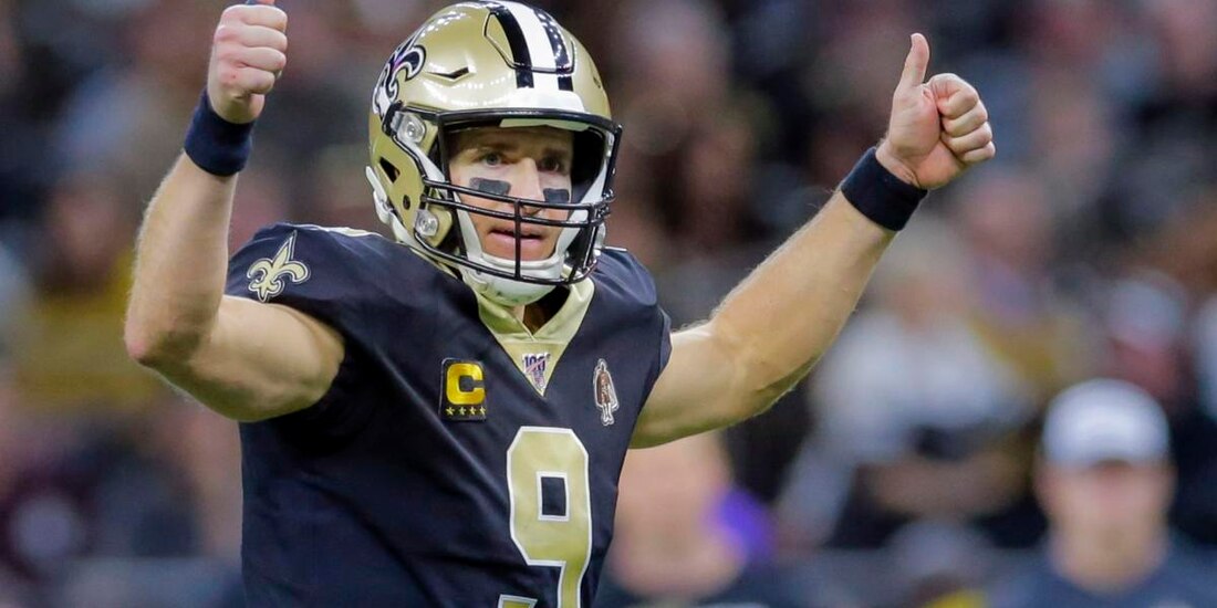 Drew Brees, durante un partido con Nueva Orleans en la última temporada de la NFL.