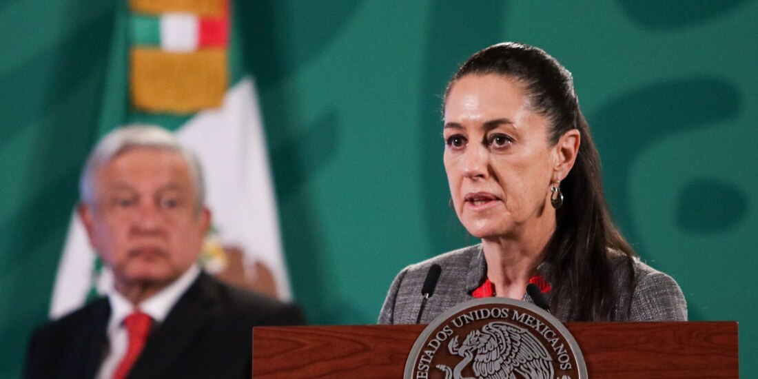 (Andrés Manuel López Obrador (AMLO), presidente de México y Claudia Sheinbaum, Jefa de Gobierno de la CDMX.