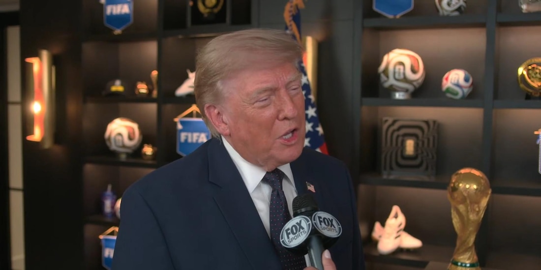 Trump fue entrevistado por Fox News desde el Estadio Nueva York Nueva Jersey.