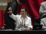 Kenia López Rabadán, presidenta de la mesa directiva ena Cámara de Diputados,