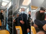 Hombre "se vuelve loco" en un avión y amenaza con abrir puerta