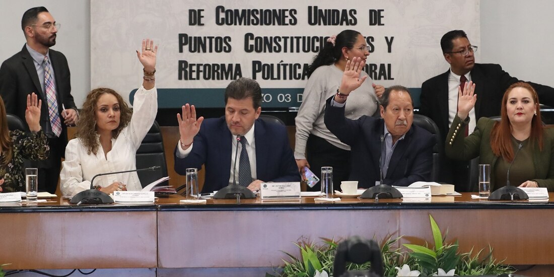 Comisiones unidas avalan reformas constitucionales en materia de no reelección y nepotismo electoral