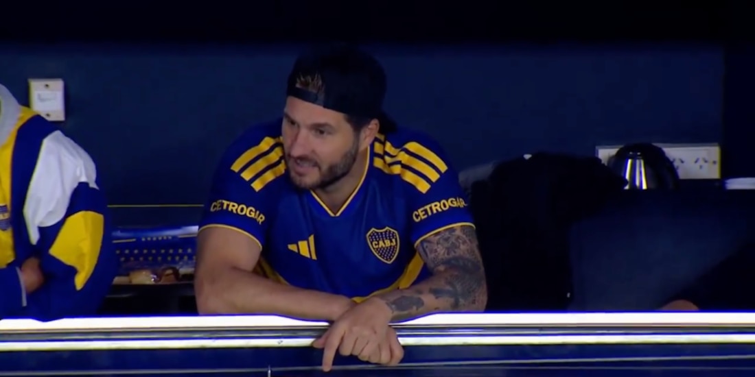 André-Pierre Gignac en su visita a La Bombonera.