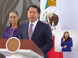 El titular de la SEP esta mañana en la conferencia de Claudia Sheinbaum.