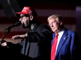 Nicky Jam, en un mitin en el que respaldó a Donald Trump.