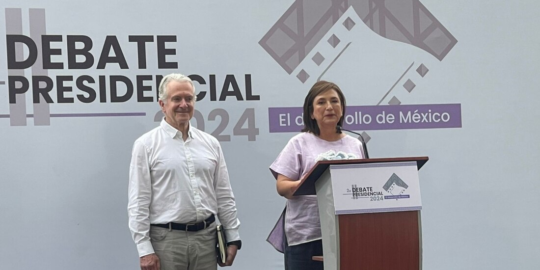 Xóchitl Gálvez asistió al ensayo del segundo debate.