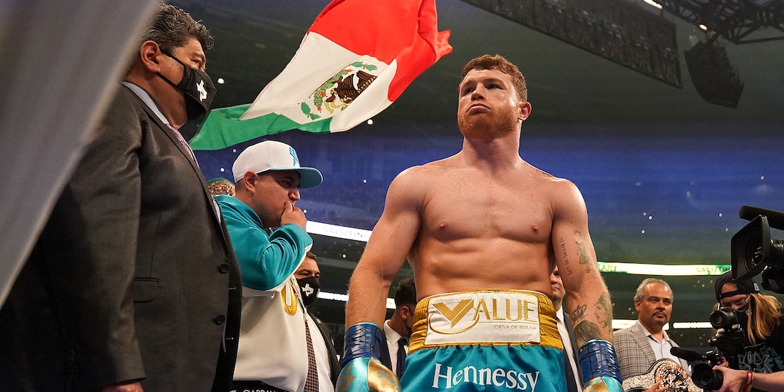 "Canelo" Álvarez el pasado 8 de mayo antes de su pelea de box contra el británico Billy Joe Saunders.