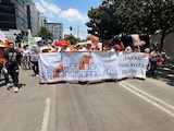 Manifestación en apoyo al Refugio Franciscano sufrió