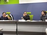 Nashieli Ramírez (centro), ayer, en conferencia.