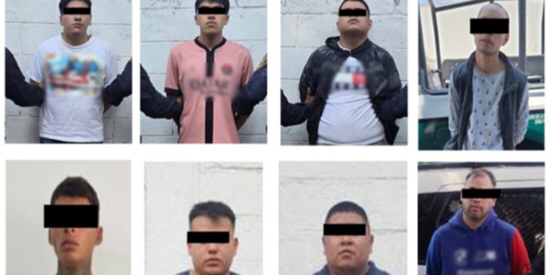 Presuntos integrantes de La Unión Tepito detenidos ayer por autoridades capitalinas.