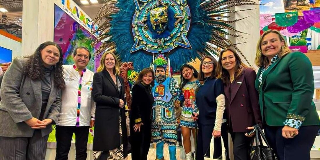 Stand de Tlaxcala destaca en inauguración de FITUR 2025.