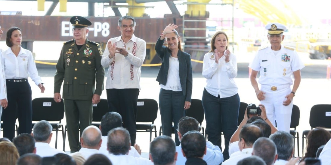 Acompaña Américo Villarreal a Claudia Sheinbaum en conmemoración de la Expropiación Petrolera.