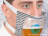 Cubrebocas para tomar cerveza