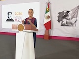 Claudia Sheinbaum este lunes en Palacio Nacional.