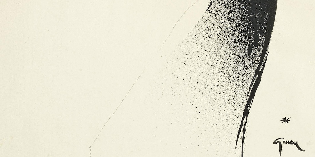 El guante negro, gouache sobre papel, ca. 1950.