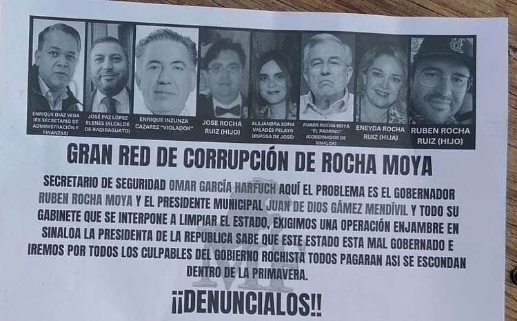 En los volantes, lanzados desde una avioneta, estaban dirigidos al titular de la Secretaría de Seguridad y Protección Ciudadana, Omar García Harfuch.