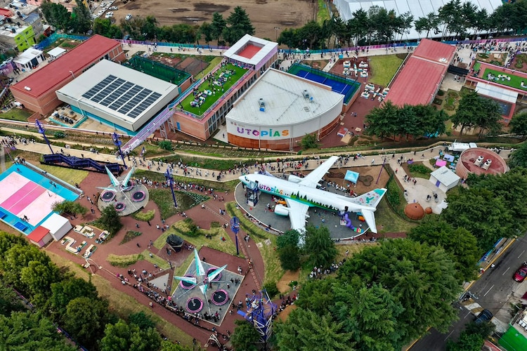 Vista aérea de la Utopía Cen Tlalli Ocotepec en la alcaldía La Magdalena Contreras.
